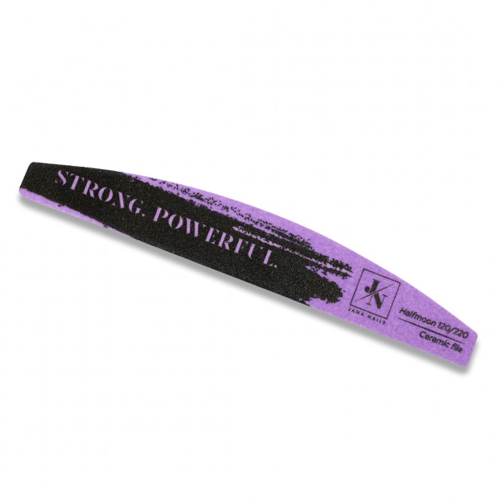 Strong & Powerful Halfmoon Ceramic Nail File 120/220 grit