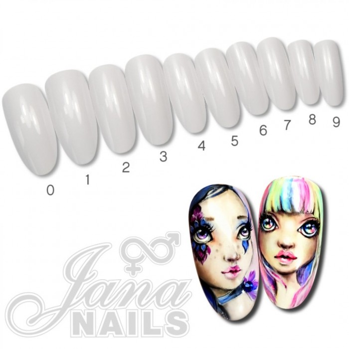Nail Art Tips Oval 0-9 Size/500pcs