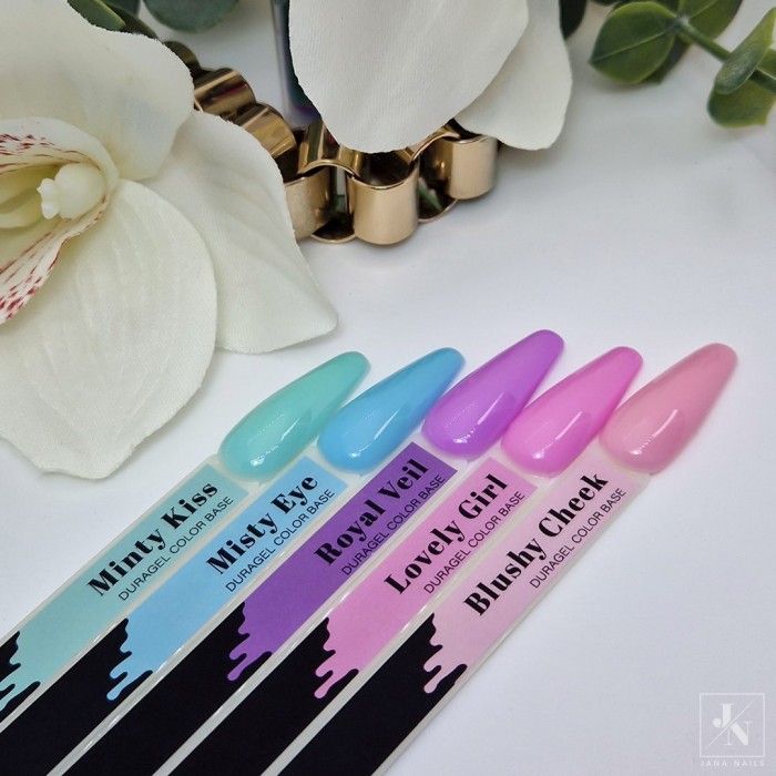 Duragel Pastel Color Base Set  - 5pcs (Blushy cheek, Lovely girl, Royal Veil, Minty kiss, Misty eye)