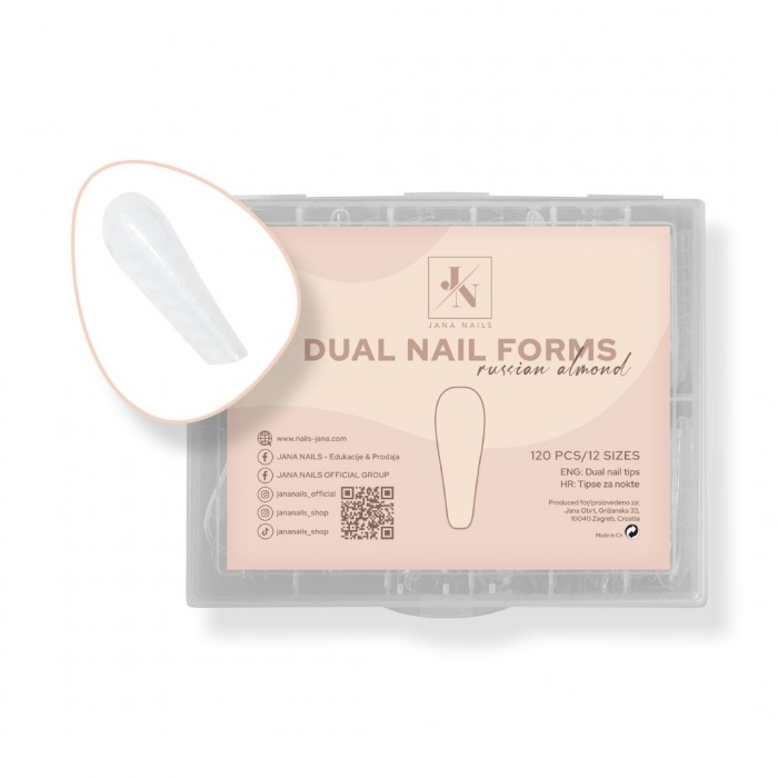 Dual Nail Form - Russian Almond - Long 120 pcs
